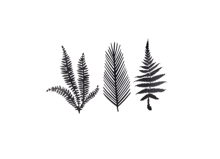Nkuku Kiko large foliage artwork - Black