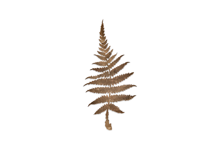 Nkuku Kiko large foliage artwork - Brass