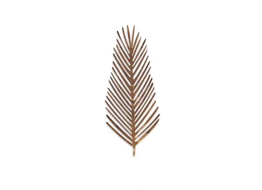 Nkuku Kiko large foliage artwork - Brass