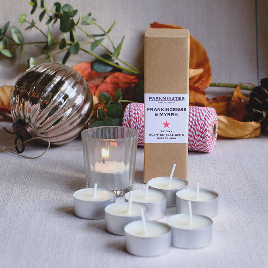 Frankincense and Myrrh - Soy Wax Tealights x 8 - Made in Cornwall