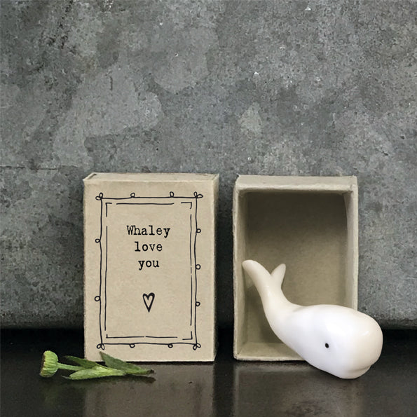 Whaley Love You - Matchbox Porcelain Whale