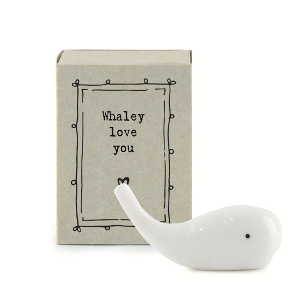 Whaley Love You - Matchbox Porcelain Whale
