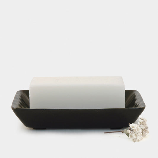 Porcelain soap dish - black