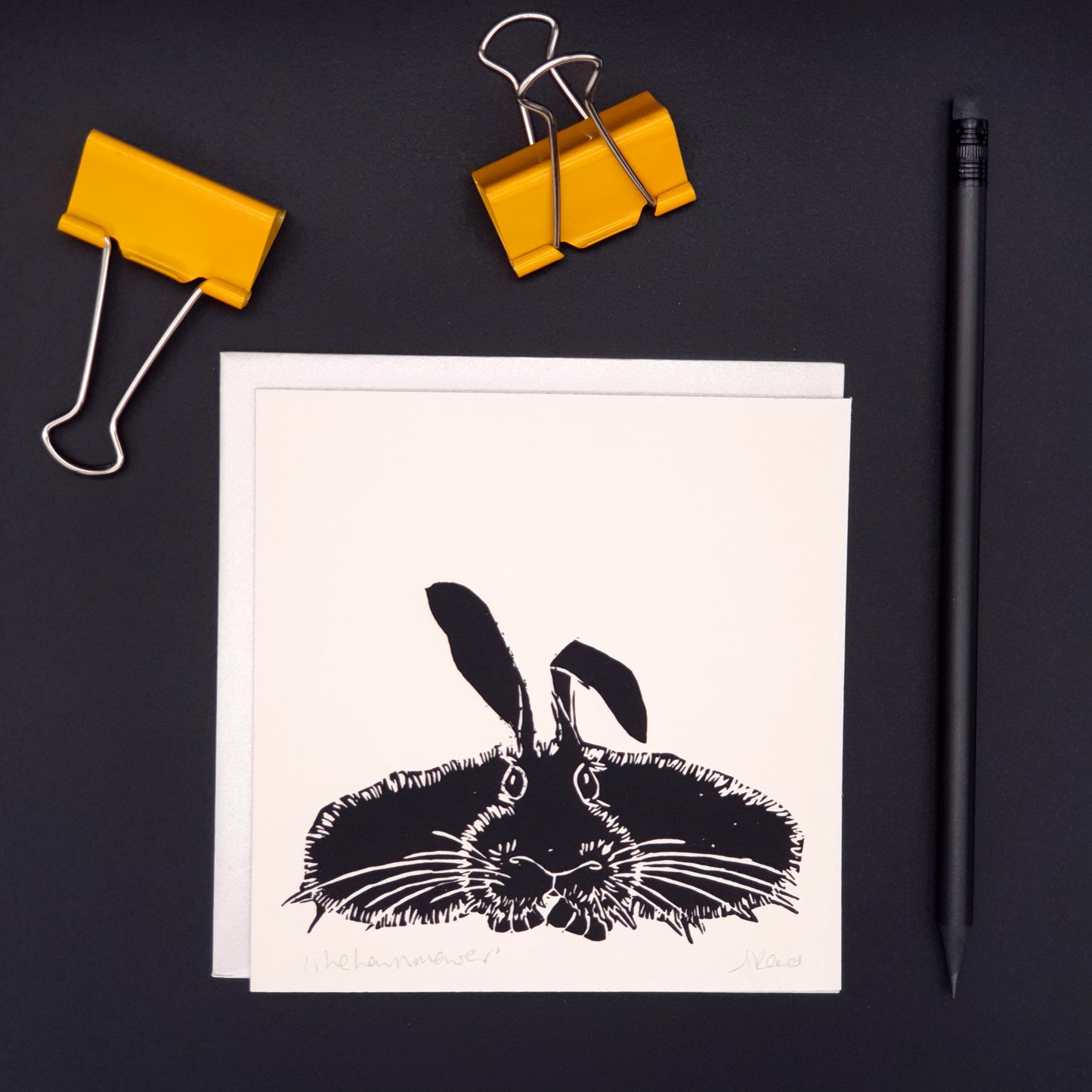 The Lawnmower - Rabbit Greetings Card