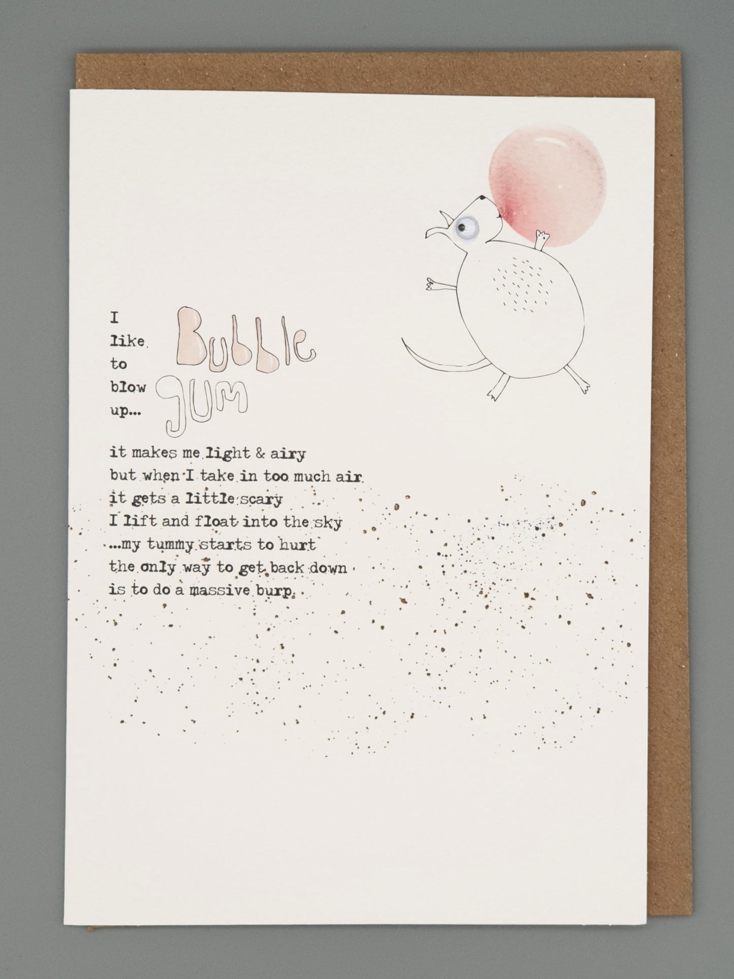 Bubble gum - Greetings card