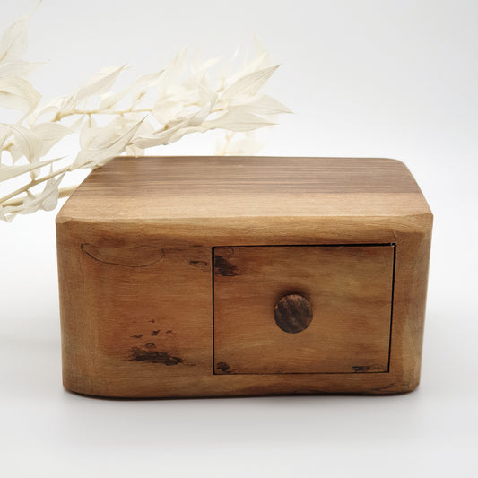 Natural edge wooden box with secret- Walnut