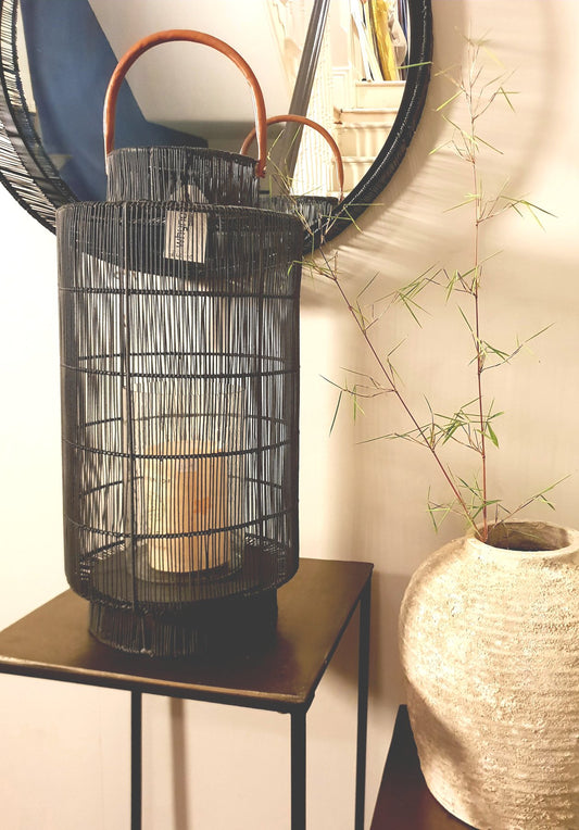 TEGLIO Black Wire Lantern