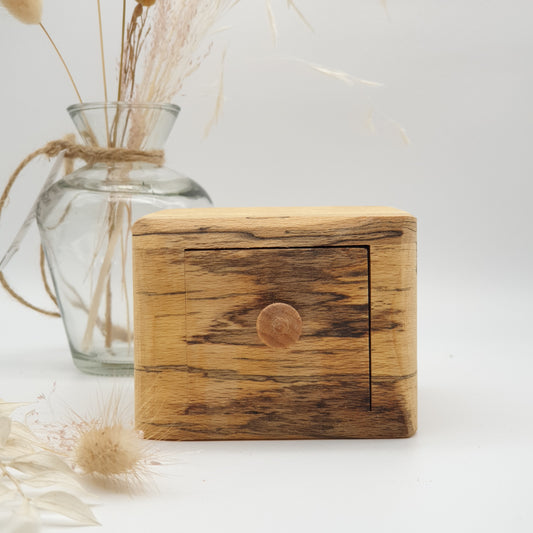 Natural edge wooden box - Spalted Beech
