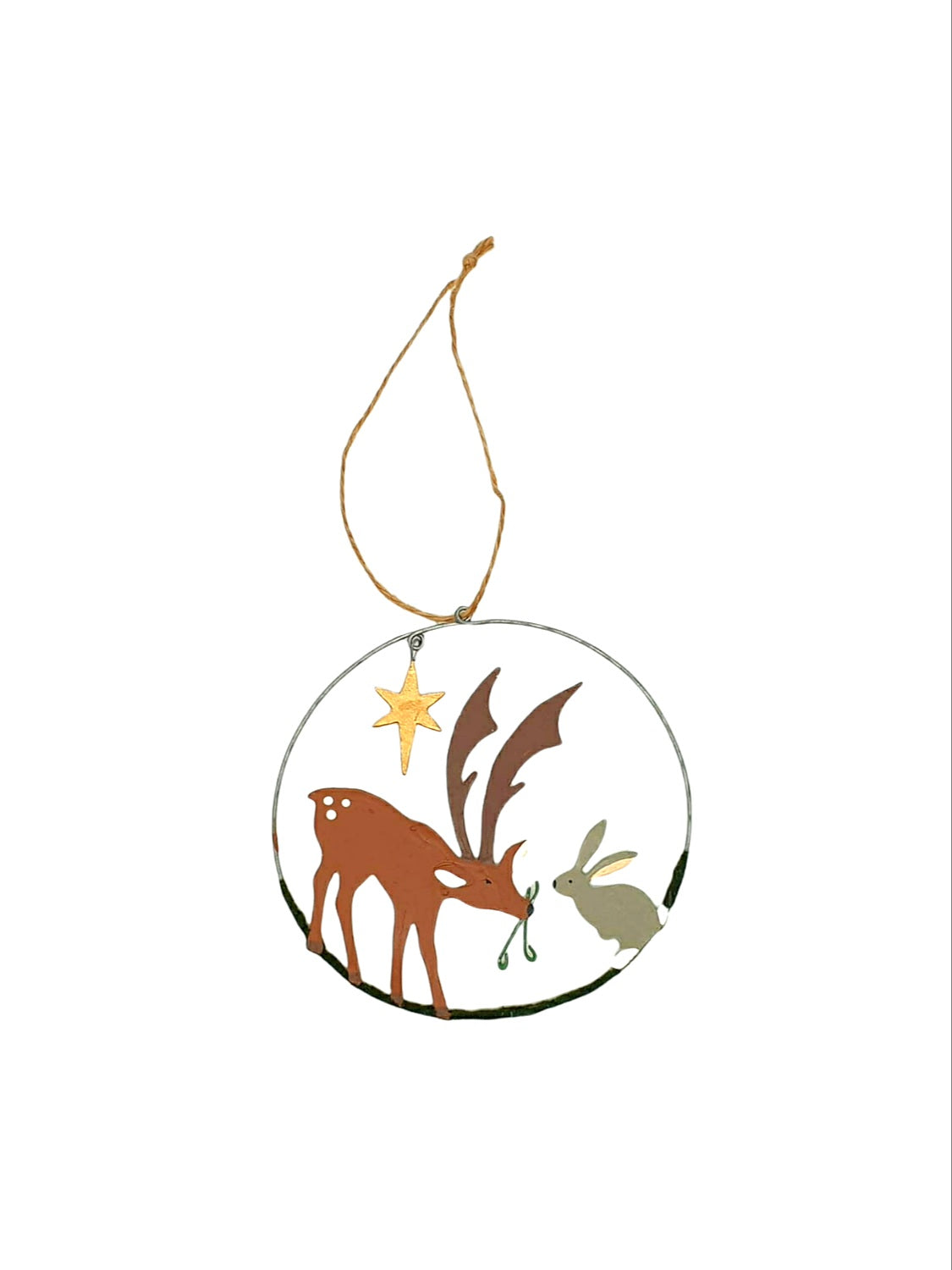 Deer & Hare Ring hanging decoration