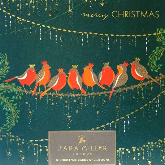 Sara Miller Robins on Green -  Multi pack of Christmas cards