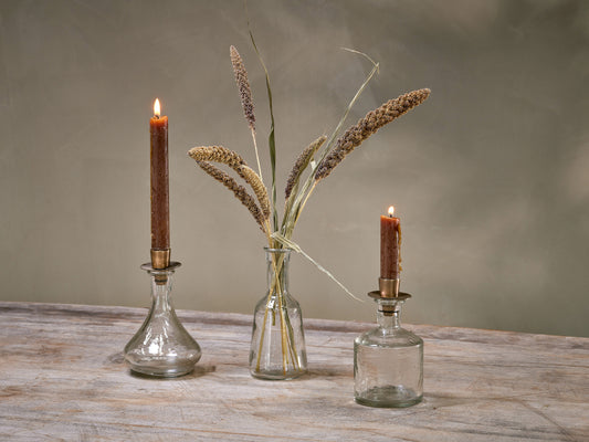 Sirsa Glass Candlestick- Clear