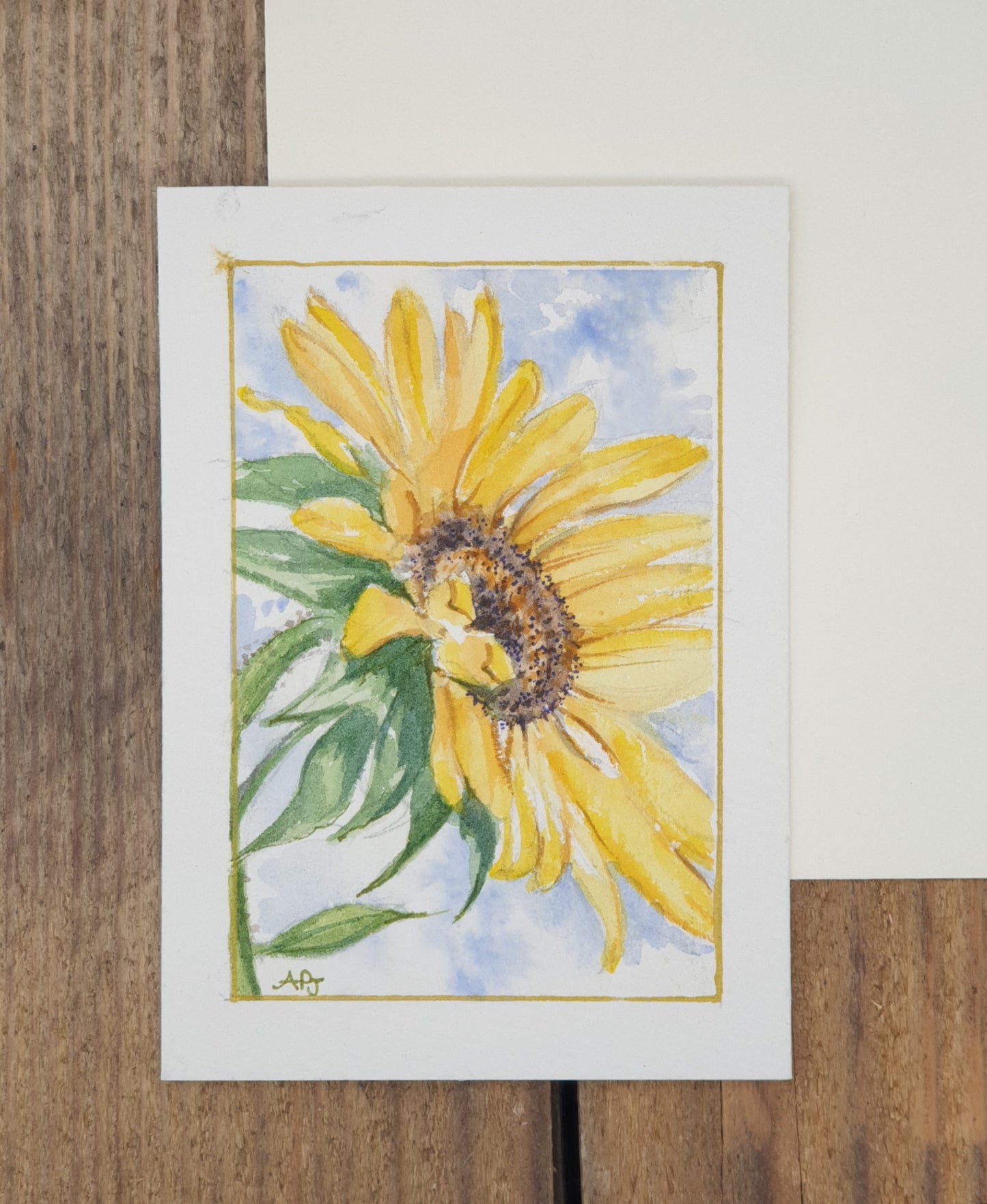 Original Watercolour Sunflower