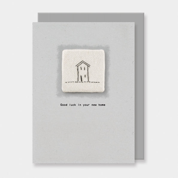 Embroidered card - New Home