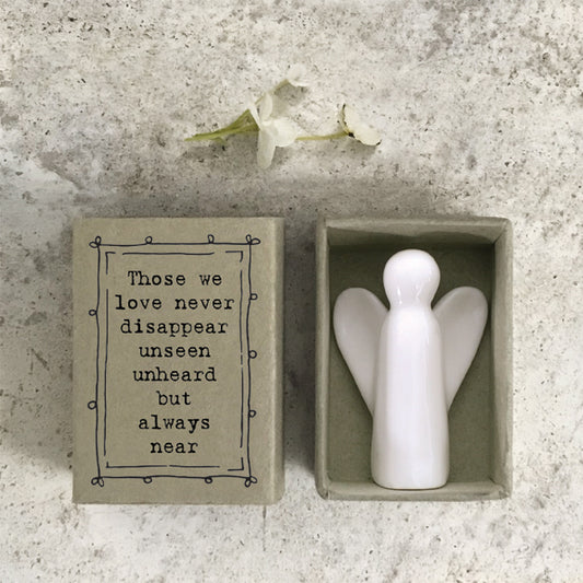Those we love never leave - Matchbox Porcelain Angel