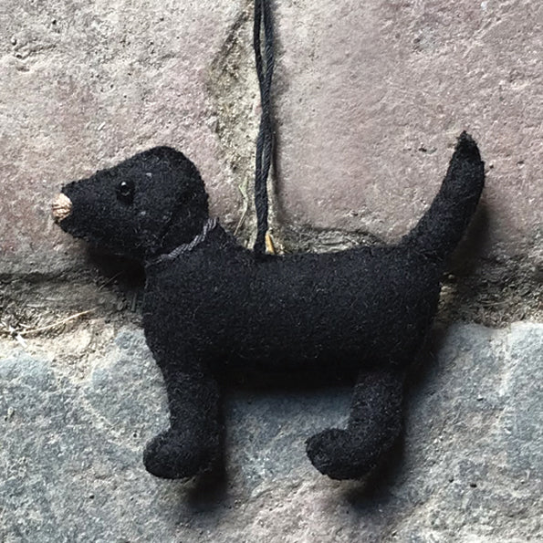 Felt hanging Labrador - Black