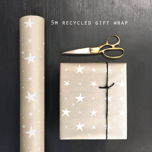 Kraft Wrap Roll - Stars