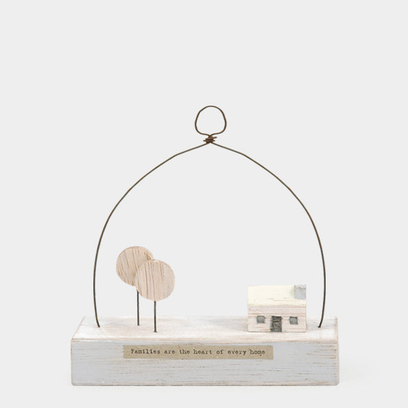 Wooden Scene - Cabin in the Woods - Families are the heart of every home