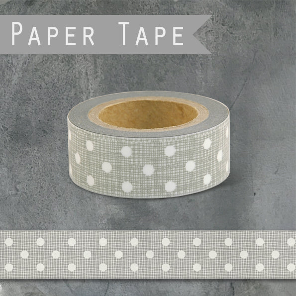 Paper Tape- grey dots