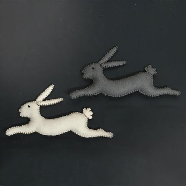 Grey leaping rabbit - Harry