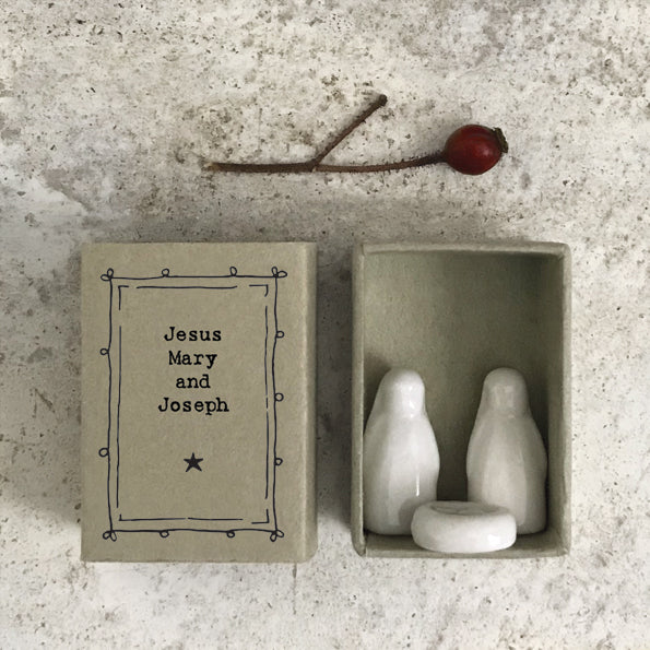 Matchbox- Mini nativity - Jesus, Mary & Joseph