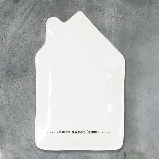 Porcelain house trinket dish- Home Sweet Home