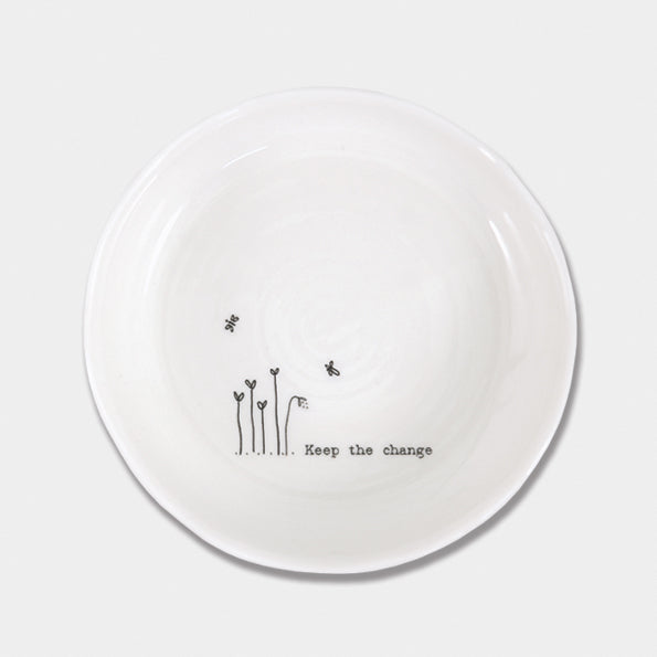 Porcelain Trinket Dish - Keep the Change
