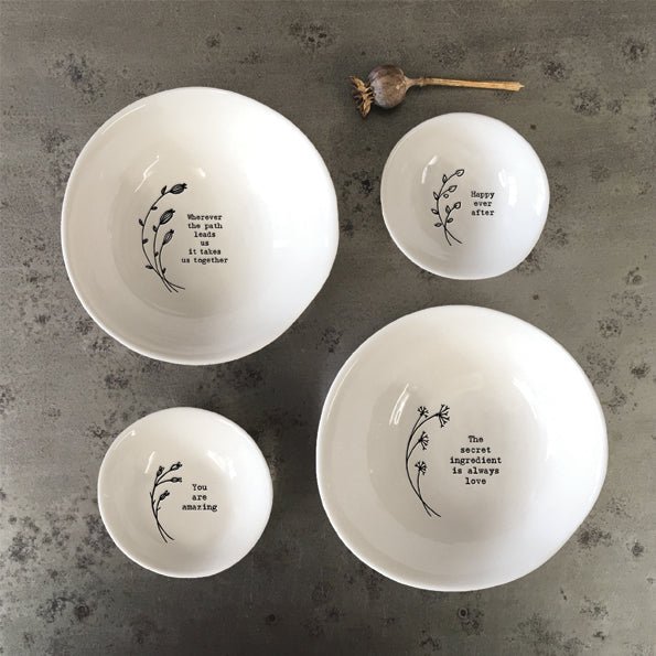 Medium Porcelain Hedgerow Bowl - Wherever the path leads