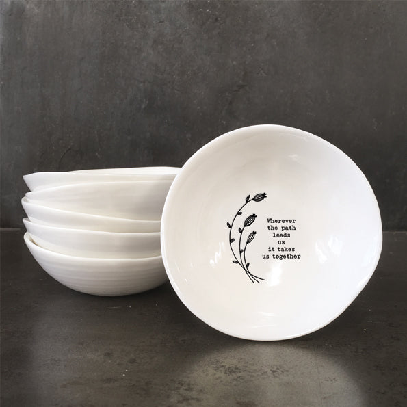 Medium Porcelain Hedgerow Bowl - Wherever the path leads