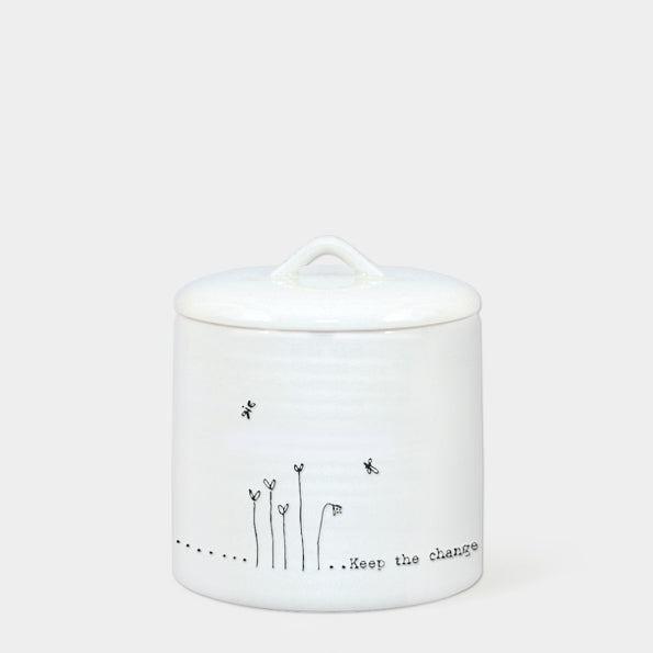 Porcelain lidded pot - Keep the Change