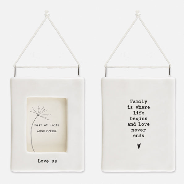 Mini Hanging Frame - Love Us, Family