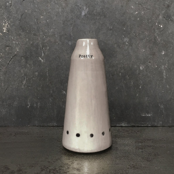 Modern rustic porcelain bud vase - Pretty