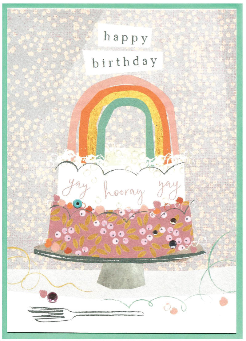 Happy Birthday Rainbow Cake card