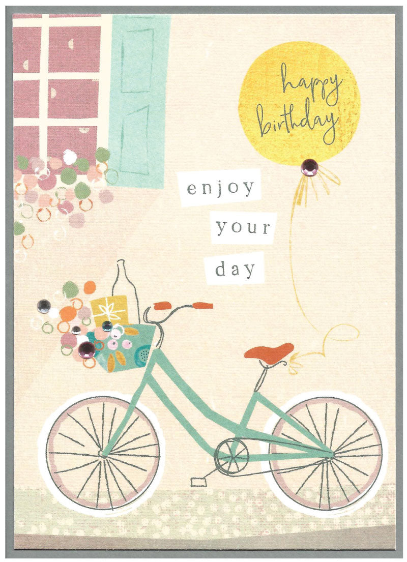 Enjoy Your Day - Bike - Birthday Card