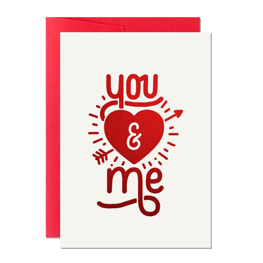 You & Me Valentines Card