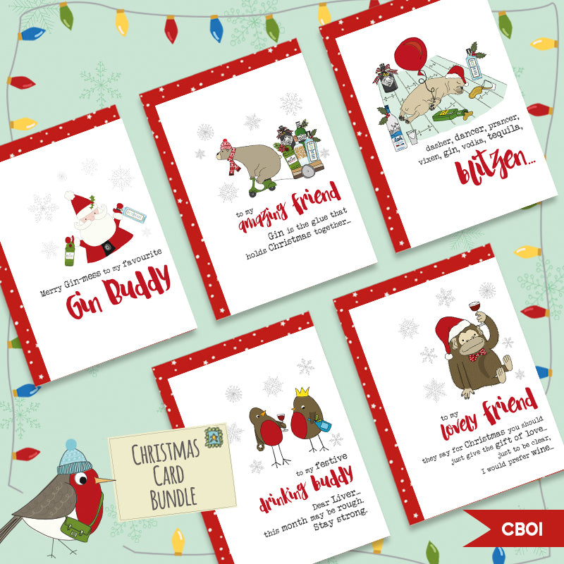 Christmas Card Bundle - Pack of 5