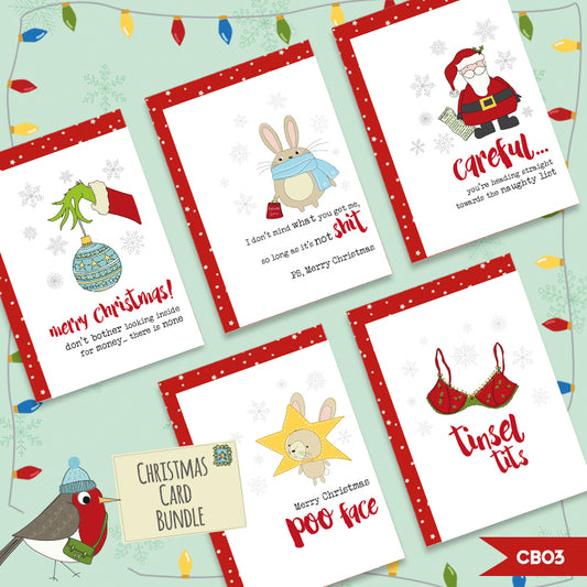 Christmas Card Bundle - Pack of 5