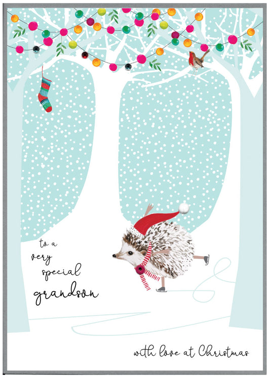 To a very special Grandson with love at Christmas - Card