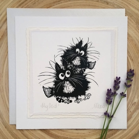 My Dad, Cats - Greetings Card