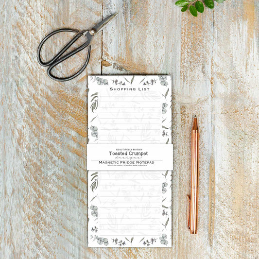 Eucalyptus White Magnetic Shopping List Pad