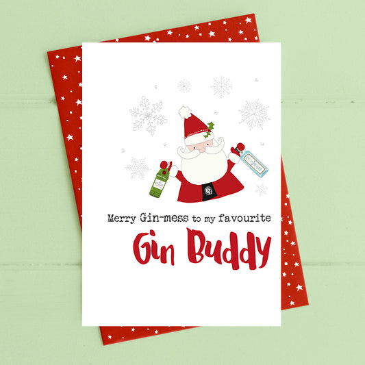 Merry Gin-Mess to my Favourite Gin Buddy - Christmas Card