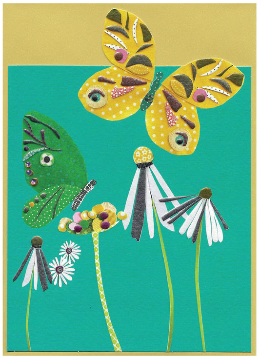 Butterflies and flowers - Greetings card