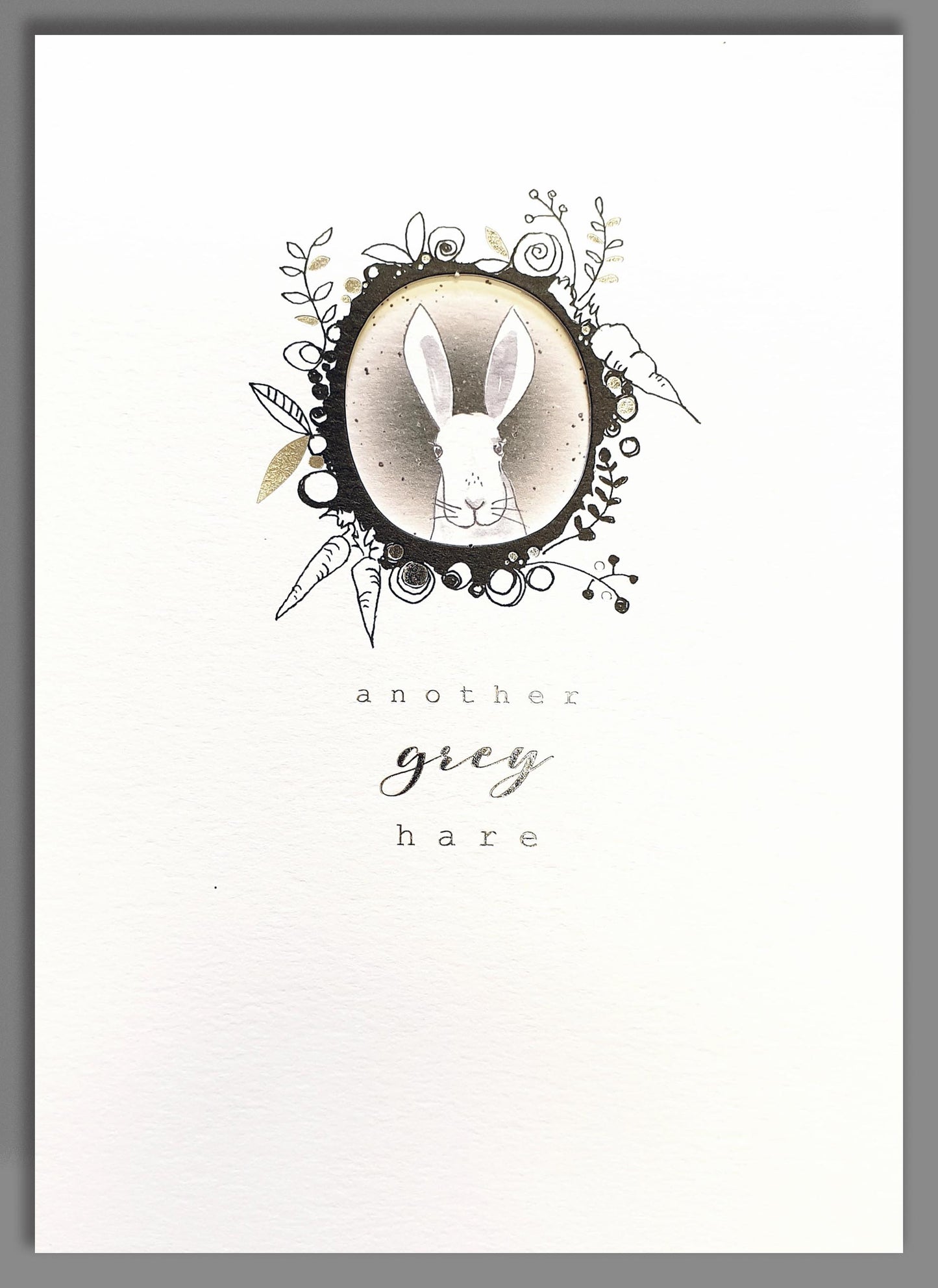 Another Grey Hare Birthday Card