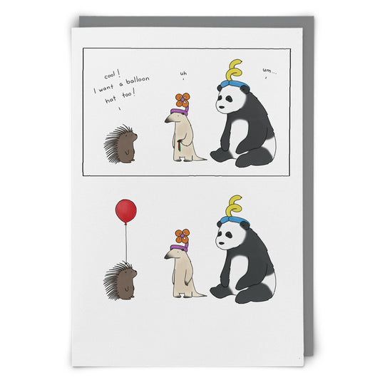 Balloon Hats - Funny Card