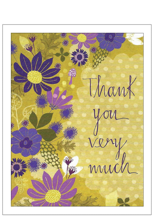 Thank you very much - 5 little greetings cards in a pack .