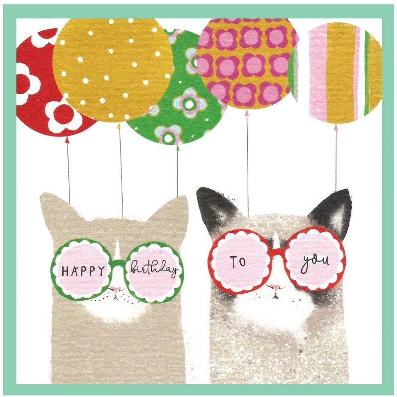 Happy Birthday to You - cats in shades card