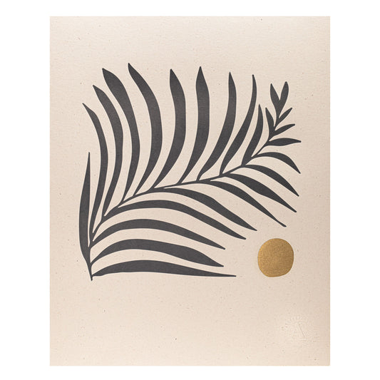 Daylight Fern Handmade Vintage Press Print