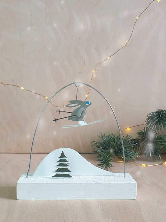 Ski Jumping Rabbit - Christmas Decoration