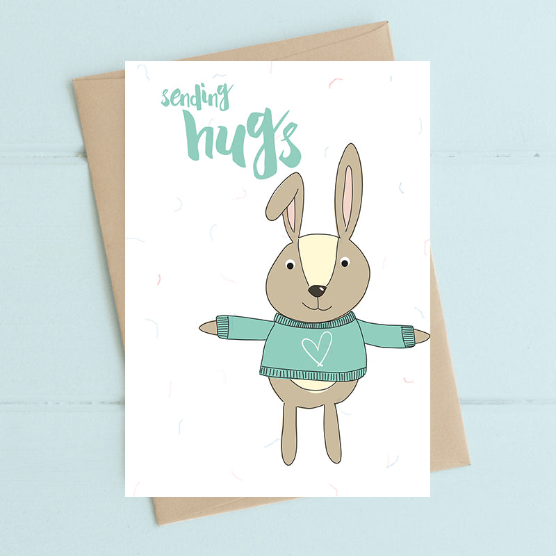 Sending hugs - Greetings Card
