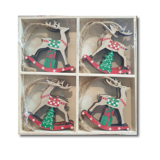 Rocking reindeer - Hanging Christmas Decoration