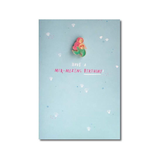 Have a Mer-mazing Birthday - Enamel pin badge card